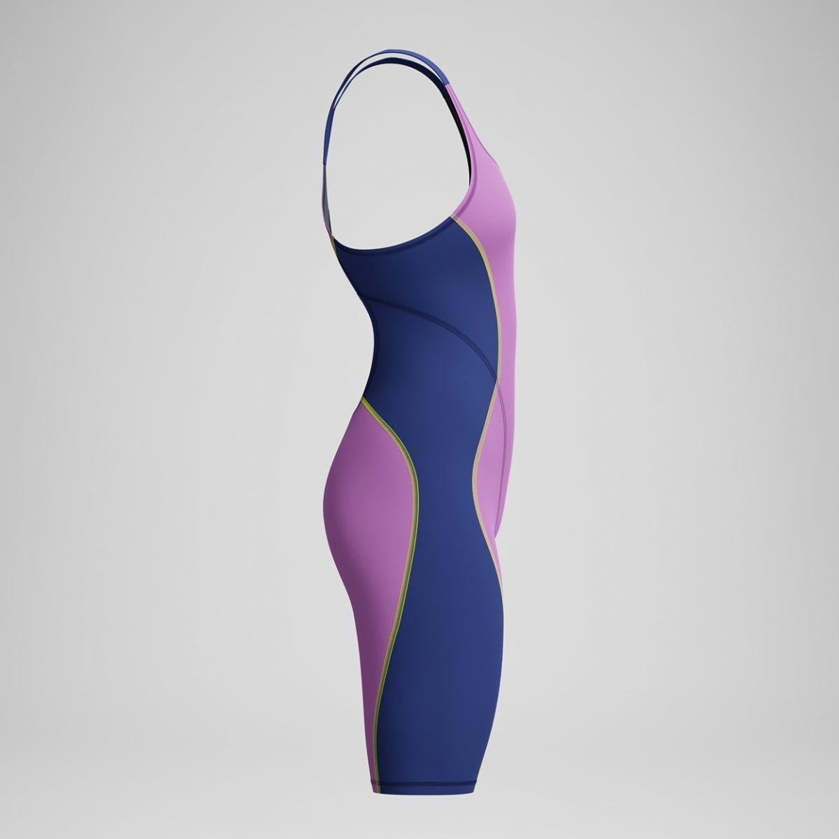 Fastskin Hyperspark Solid Openback Kneeskin - Neon Jelly/Noble Navy USA