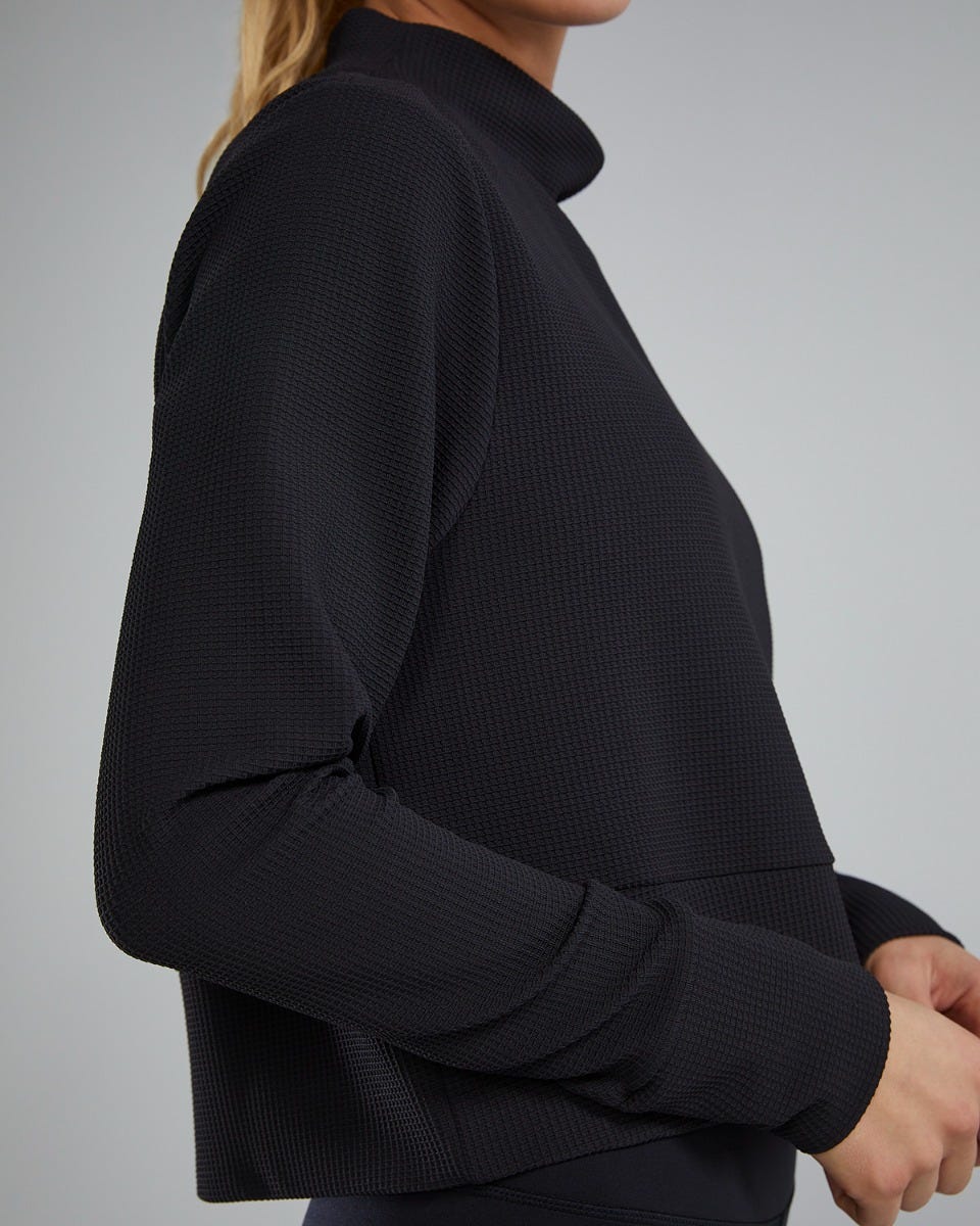 Waffle Cropped Pullover