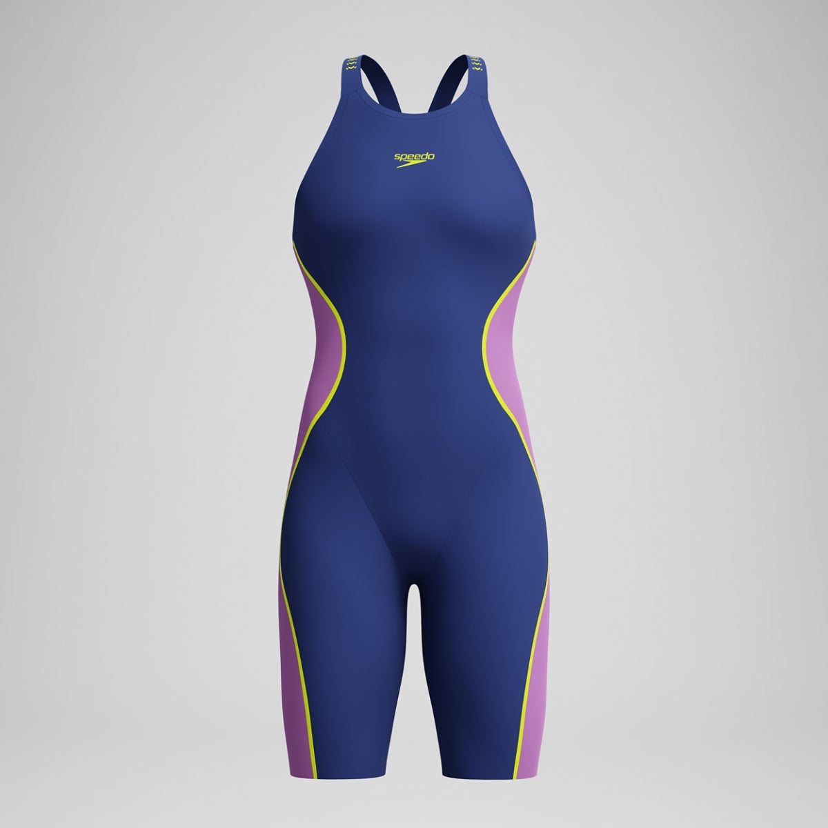 Fastskin LZR Pure Intent 2.0 Openback Kneeskin - Noble Navy/Jelly/Hyper Yellow USA