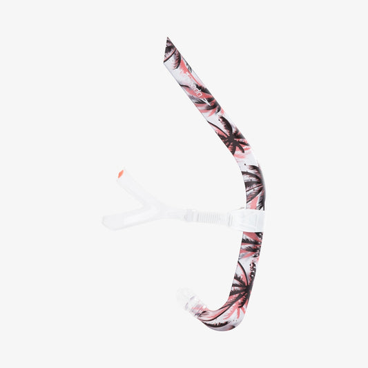 Printed Bullet Head Snorkel - Fiery Coral Palms