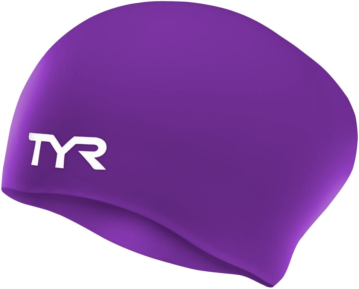 Adult Long Hair Silicone Wrinkle-Free Swim Cap
