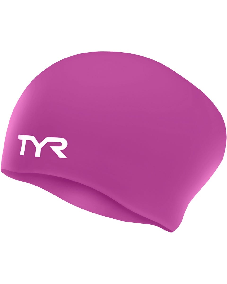 Adult Long Hair Silicone Wrinkle-Free Swim Cap