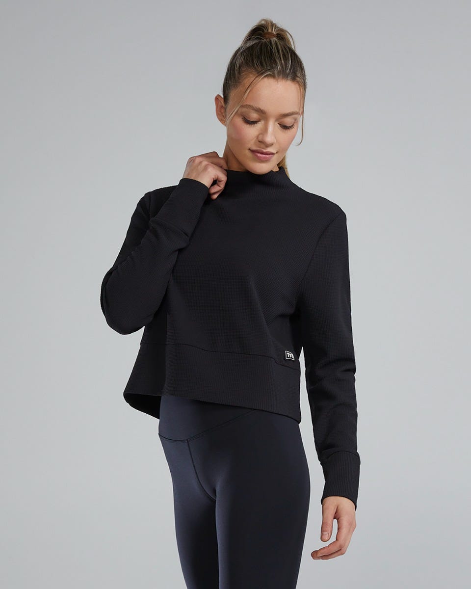 Waffle Cropped Pullover