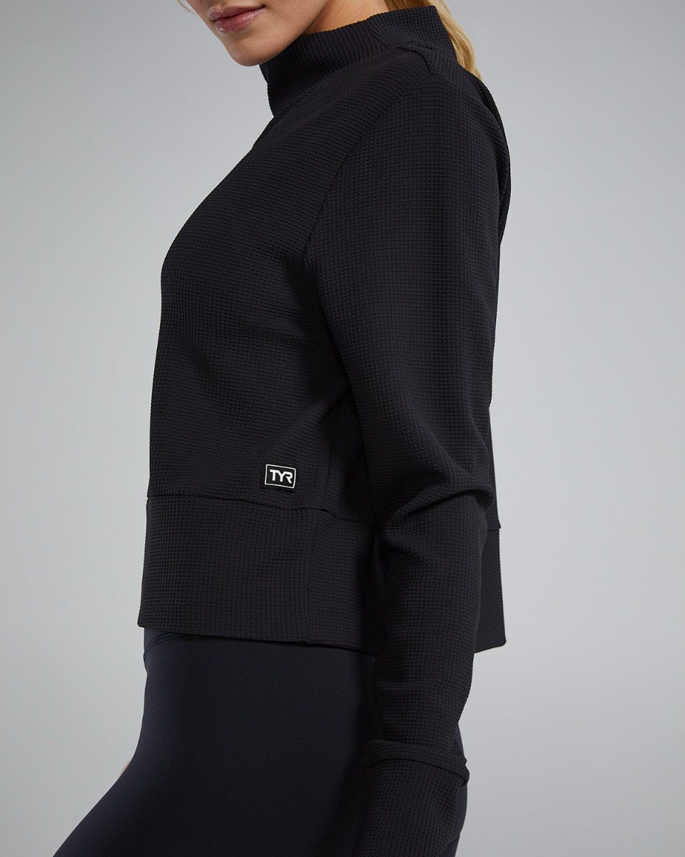 Waffle Cropped Pullover